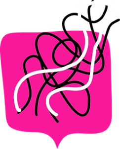 apple music icon twine fuchsia tangle music note treble clef tendril apple music social icon musical note pink background paperclip music notes squiggle music player extension cord paper clip tied knot line icon earbuds ribbon